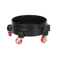 Harga Pabrik Cina yang Dapat Disesuaikan, Merek JIAYI JY-629 Creeper Rolling Bucket Dolly, Alat Cuci Mobil, Roda Putar Universal Merah, Tahan Lama