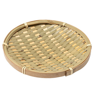 Handmade Bamboo Woven Tray Tea Storage <b>Basket</b> Multi Functional Household Commercial Use <b>Bread</b> Serving <b>Basket</b> - Product Image 5