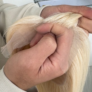 ท็อปเปอร์ผมแท้ยุโรปแบบสั่งทำพิเศษ ขนาด 3x6 นิ้ว  ฐานผ้าไหม HD Lace  ความหนาแน่น 150%  ปมผมฟอกสี  ปกปิดหนังศีรษะ สำหรับผมบาง - Product Image 3