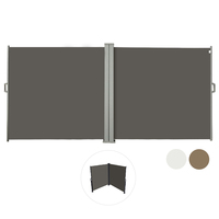 Patio en acier Double face rétractable côté coulissant auvent pliant écran clôture confidentialité diviseur mur avec poteau de Support en acier