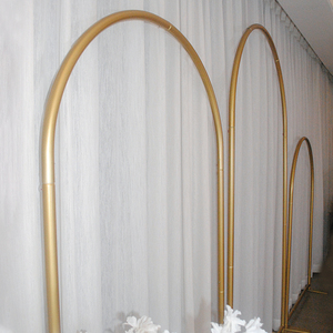 Juego de 3 uds., soportes de fondo de arco dorado, marcos de aluminio para decoración de eventos de fiesta de boda, embalaje de cartón - Product Image 3
