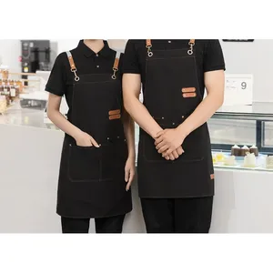 Grembiule da Cucina Impermeabile Professionale, Uniforme da Lavoro per Ristorante/Negozio, per Camerieri, Uomo/Donna, con Tasche, Grembiule per Pulizie - Product Image 1