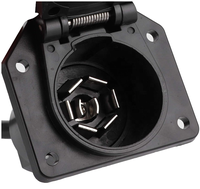 TAPLUS 7-polige Klingensteckdose zu 12 V Power Adapter mit Staubdichter Abdeckung 7-polig-Anhänger-Anschluss für Reisemobil 7-polig-Auflieger-Steckdose