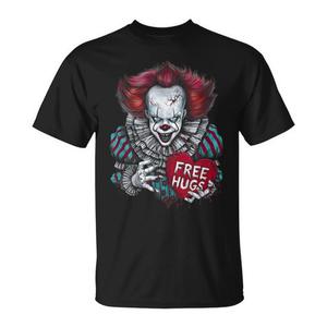 Camiseta con personaje de terror de Halloween, payaso aterrador, Free Hugs, San Valentín - Product Image 1
