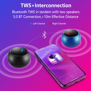 M1-2Mini Loa Với Dây Buộc Phong Cách Di Động Không Dây <span class=keywords><strong>Bluetooth</strong></span> 5.0 Stereo Ghép Nối Hoàn Hảo Có Thể Sạc Lại Kim Loại Nhỏ Loa - Product Image 4