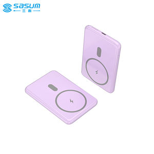 Sasum 5000mAh Power Bank <span class=keywords><strong>Ultra</strong></span> Tipis Magnetik Slim Pengisian Daya Nirkabel Suhu Rendah - Product Image 6