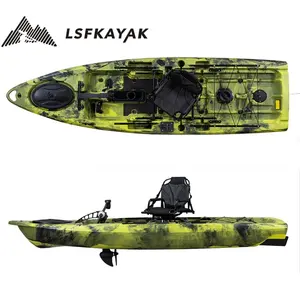 Электрическая гребная лодка LSF, пластиковая педаль каяка для одного человека, для рыбалки, педаль для ног, байдарки, с аксессуарами