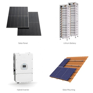 Système complet de panneaux solaires hybrides 5 kW 10 kW 15 kW 20 kW 30 kW, système d'énergie <span class=keywords><strong>solaire</strong></span> domestique tout-en-un avec batterie - Product Image 6