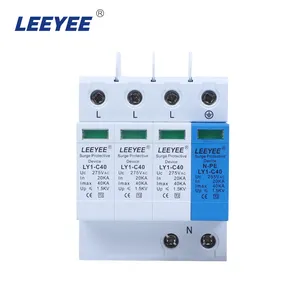 Power System AC Surge Protector 4P 40KA 275V spd Surge Protective Device for Lightning Protection