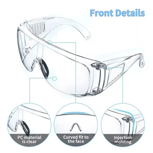 Gafas de Seguridad Transparentes con Lentes Envolventes, Protección Contra el Viento y el Polvo, Gran Venta - Product Image 5