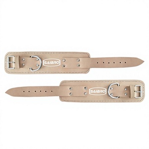 Unisex Natural Leather Gym Strap with Pulley Cable Attachment Weightlifting <b>Ankle</b> Cuff Fitness Safety Product High Quality - Product Image 4