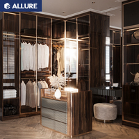 Allure guangzhou grossistes bon marché pvc membrane turque armoire de chambre avec table d'ordinateur