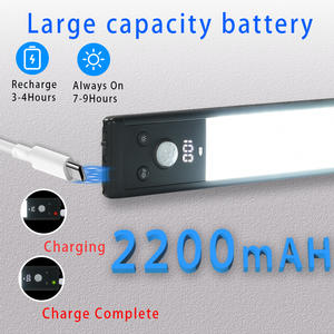 Way بوصة mAh تحت الخزانة ضوء LED 52 قابلة لإعادة الشحن مغناطيسي قابل للضبط مع <span class=keywords><strong>3</strong></span> ألوان - Product Image 4