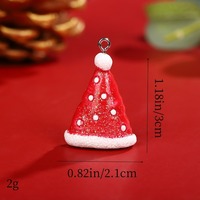 Pendentif de Noël en résine, motif bonhomme de neige et Père Noël, mignon et de style dessin animé, idéal pour la fabrication de bijoux - Vente en gros