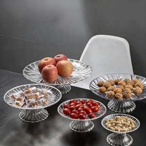 <strong>Creative</strong> Transparent Reusable Plastic Fruit Snack Candy <strong>Serving</strong> <strong>Plate</strong> Acrylic Dessert <strong>Plate</strong> for Home Bar Wedding Party - Product Image 2