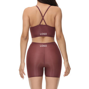 Set di <span class=keywords><strong>collant</strong></span> e reggiseno da corsa a <span class=keywords><strong>vita</strong></span> alta da donna pantaloncini da palestra Yoga reggiseno sportivo Set di pantaloncini da Fitness <span class=keywords><strong>senza</strong></span> <span class=keywords><strong>cuciture</strong></span> - Product Image 6