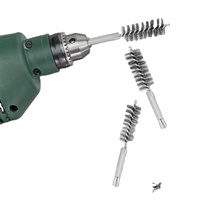 Brosse tubulaire en acier inoxydable à tige hexagonale 1/4 pour le nettoyage et le détartrage des trous de tuyaux de forage