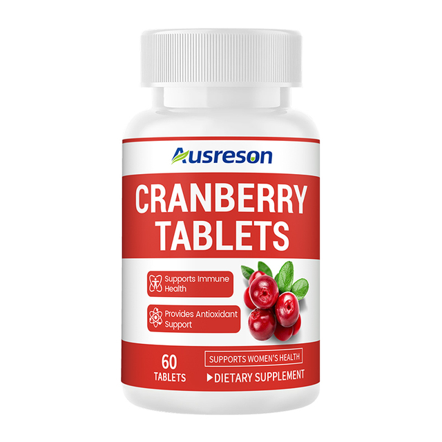 Ausreson OEM Natural Cranberry Probiotic Supplement Tablet Herbal Supports Immune Health Balance Flora Cranberry Extract Tablets
