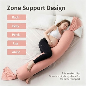 Cuscino per Gravidanza a Corpo Intero con Microsfere, Lussuoso, Imbottito, con Fodera Rimovibile e Lavabile, per Dormire - Product Image 2
