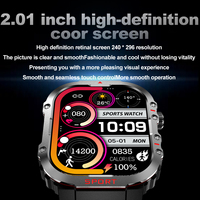 Reloj Inteligente TKYUAN G45 Para Hombre Para Exteriores con Linterna LED y Brújula, Resistente al Agua 1ATM Para Natación, Reloj Deportivo de Fitness