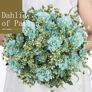 Pacchetto artificiale all'ingrosso del fiore di dalia per il Bouquet di nozze De Fleurs fiori decorativi <span class=keywords><strong>Mari</strong></span>ée - Product Image 2