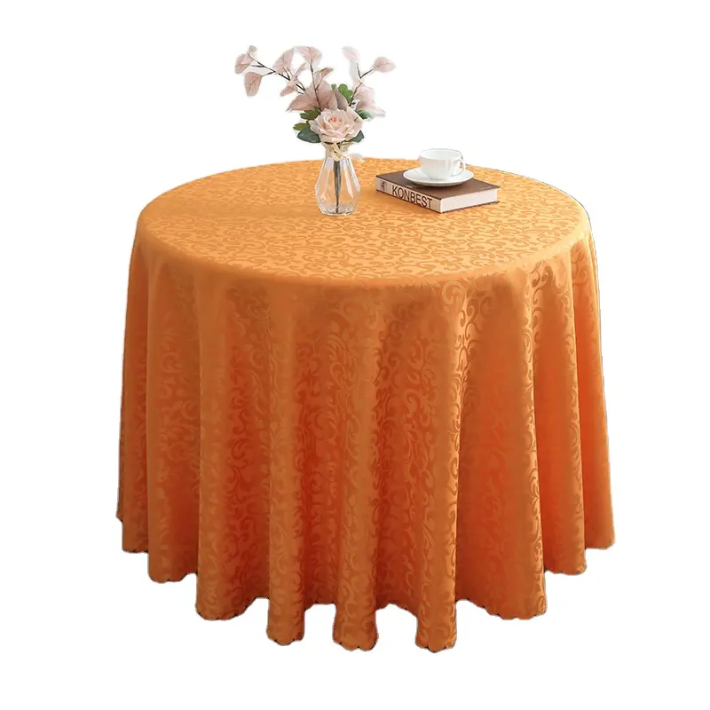 wholesale amazon 90" 108" 120" ivory 100% polyester tablecloths round table cloths for banquet wedding outdoor picnic