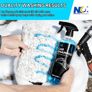 Shampoo pour voiture Aegis 6Psc, haute mousse, nettoyage puissant, peinture sûre, 500 ml, dilution 1:50, kit de lavage de voiture, serviette, pistolet de lavage, gant, seau - Product Image 4