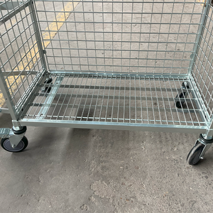 मल्टी वेयरहाउस हैंड पुश रोल कंटेनर ऑर्डर पहियों के साथ ट्रॉली पिक - Product Image 5