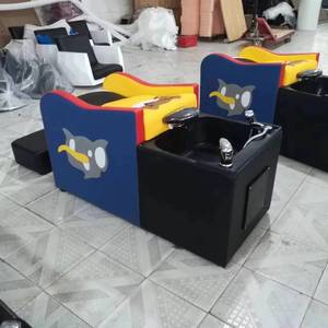 معدات صالون تصفيف الشعر الجديدة لعام 2022، كرسي غسيل شعر للأطفال مع شعار العميل، وحوض سيراميك، ضمان لمدة 10 سنوات - Product Image 3