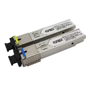NF-300-S20 NuFiber SFP Konektor SC atau Fiber Mode Tunggal, SFP Serat LC atau SC 1310nm/1550nm 155M 20Km BiDi SFP