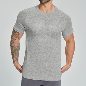 <span class=keywords><strong>T</strong></span>-Shirt da Allenamento per Uomo, Senza Cuciture, Jacquard, Abbigliamento Fitness, Asciugatura Rapida, Manica Corta, per Corsa e Sport all'Aperto, Personalizzabile - Product Image 6
