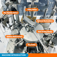 Machine d'emballage automatique pour sachets préformés Doypack à fermeture éclair pour granulés, friandises pour animaux, nourriture pour hamsters et chiens