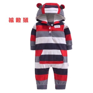 Pyjama bébé en polaire à boutons, vêtements décontractés, combinaison d'hiver mignonne pour bébé, garçons et filles, vente chaude - Product Image 4