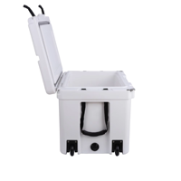 Glacière à roulettes rotomoulée en PE/PU, grande capacité 75QT, personnalisable avec logo, portable, réutilisable, isotherme, étanche pour aliments, ODM/OEM