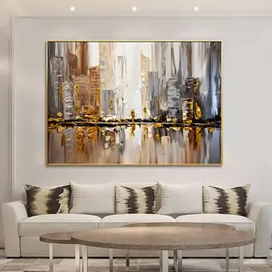 Oil Painting for Living Room Modern Paintings and Wall Arts Modern Hot Sale Abstract Customized Logo Fabric Canvas Handpainted
