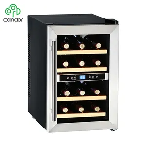 Candor Custom Thermoelectric 12 Bottles Dual Zone Wine Coolers mit LCD Display CW-34ADT