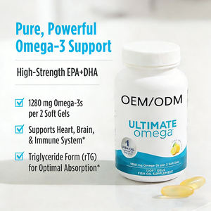 อาหารเสริมเพื่อสุขภาพ โอเมก้า 3 น้ำมันปลา ความเข้มข้นสูง EPA DHA ทริกเลอไรด์ rTG แบบซอฟต์เจล - Product Image 3