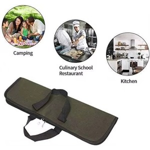 Échantillon gratuit : Sac de transport pour couteaux de chef – Sac robuste et de qualité supérieure pour outils de chef – Pochette de rangement zippée pour outils multi-chefs - Product Image 4