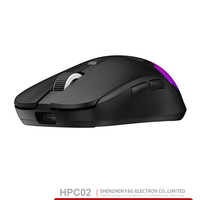 Pabrik kustom ultra ringan ergonomis 2.4ghz 6d tinggi dpi 30000 300mah dual mode led rgb kabel nirkabel komputer Mouse Gaming