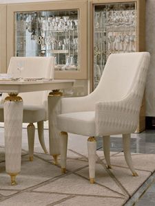 Sedia da Pranzo Moderna di Lusso Italiana Personalizzata con Telaio in Legno Massello, Schienale Alto, Pelle Bianca e Gambe in Metallo <span class=keywords><strong>per</strong></span> Casa, Ufficio e Appartamento - Product Image 6