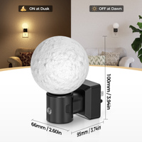 Veilleuse LOHAS Moon Night Light 3D en forme de boule, lumière blanche chaude, luminosité réglable, pour chambre à coucher, salle de bain, enfants et adultes