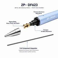 Lápiz Mecánico de Aleación de Aluminio Premium ZHUOPIN ZP-DF623 de 0.5mm 0.7mm con Logotipo Personalizado, Embrague de Latón para Dibujo Profesional, Venta al por Mayor