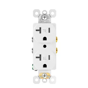 RT20 20amp 125v ul listed us standard tamper resistant finger protective duplex electrical outlet socket receptacle