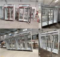 Réfrigérateur commercial à fleurs à température unique avec 2 portes ouvertes en verre refroidisseur vertical pour fleuristes fleurs de refroidissement à l'air