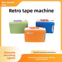 Magnétophone Rétro Multi-Fonctionnel, Lecteur de Cassettes Portable pour Extérieur avec Lecture Casque