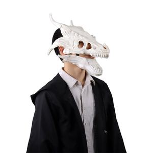 หน้ากากยางลาเท็กซ์มังกรคอสเพลย์หน้ากากยางมังกรคอสเพลย์เครื่องแต่งกายวันฮาโลวีนหน้ากากแฟนซีเครื่องแต่งกายมังกรยาง - Product Image 1