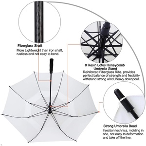 72/80 Inch Golf Umbrella Golf Umbrella Double <b>Canopy</b> Custom logo UV protection Windproof and Rainproof Business Umbrella - Product Image 2