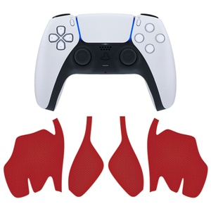 PlayVital Split Design Red Anti-Skid Sweat-Absorbent Premium <b>Grip</b> for PS5 <b>Controller</b> - Product Image 2
