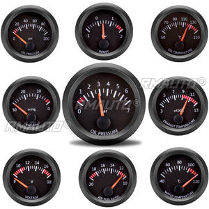 Medidor de coche de 2 pulgadas (52 mm) para presión de sobrealimentación, temperatura del agua y aceite, presión de aceite, voltímetro de combustible, relación aire-combustible, temperatura de escape, medidor de vehículo 12V - Product Image 1