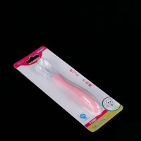 Insert en blister personnalisé en forme de carte coulissante pour une cuillère pour enfant, emballage blister